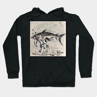 the trapped fish Hoodie